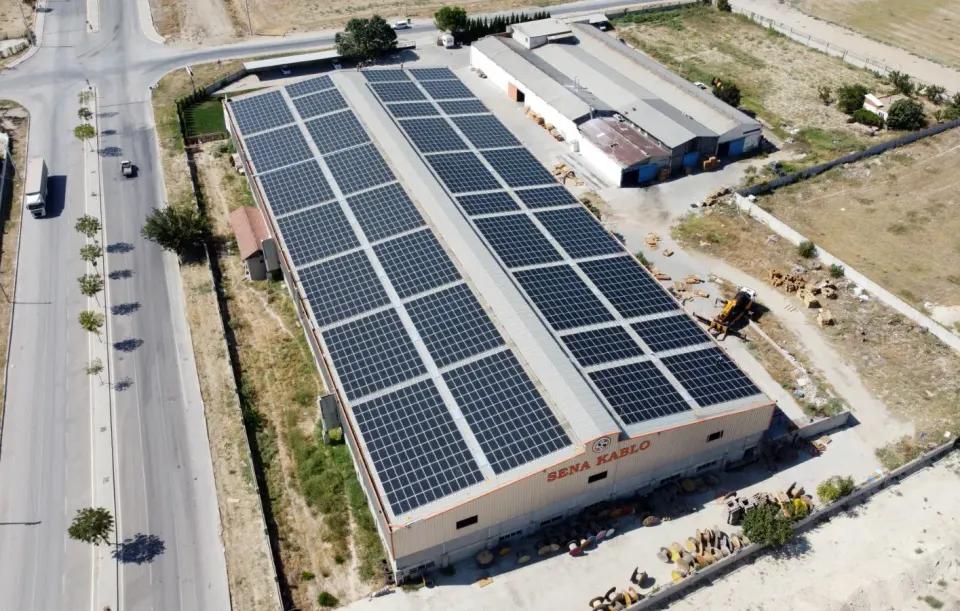 Sena Kablo güneş enerjisi GES projesi - kurulum görseli 1